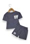 Summer Baby Boy Set with Writing on the Back and Printed Shorts, 6-9-12-18-24 Months - 2