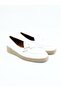 Women's genuine leather flat shoes white