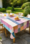 Modern Colorful Striped Tablecloth Stain-Resistant Stylish Design for Garden Balcony - 4