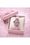 NAVIFORCE Pink Dial Women’s Watch Leather Strap Elegant Quartz