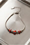 Steel Red Evil Eye Beaded Bracelet - 3