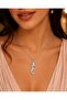 Silver Color Mermaid Necklace - Mermaid Necklace with Zircon Stones - 5