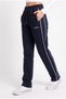 Women's Navy Blue Color Sweatpants with Double Piping on the Sides, Comfortable Fit, and Zipper Pocket Detail - 7