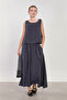 Women's Sleeveless Skirted Two-Piece Set - Anthracite - 4