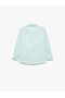 Spread Collar Cotton Basic Shirt - 2