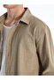 Nevavm Regular Fit Long Sleeve Linen Look Men's Shirt with Difference - 5