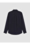 Southblue Navy Blue Premium Collar 100% Linen Men's Shirt - 7