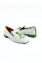 Women's Genuine Leather Ballerinas Green - 3