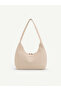 Cream Shk331 Soft Textured, Zippered, Women's Hand, Arm and Shoulder Bag - 5
