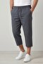 Men's Comfortable Fit Set of 3 Navy Blue Smoked Black Linen Hambez Capri Summer Model Daily Wear - 3