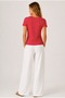Solis Striped Women's Sausage Collar T-Shirt - 5