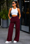 Women's Scuba Oversize Palazzo Pants Lycra High Waist - 2
