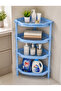 4 Tier Plastic Corner Storage Rack- Space Saving Multi-Purpose Organizer Shelf with Ventilated Shelves for Bathroom, Kitchen, Bedroom & Living Room – Easy Tool-Free Assembly - 3