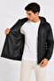 Special Design Hooded Inner Lining Water and Wind Repellent Thin Windbreaker with Zipper Pockets - Black - 2