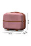 Hard Shell Travel Makeup Case, Unbreakable PP Material, Lightweight, Beauty Organizer, Cosmetic Storage Bag with Handle - 4