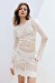 Motif-detail crochet-look dress - 2
