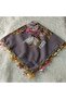 Handmade Needlework Writing, Scarf, Yemeni, Mevlit Cover, Head Cover, 4 Sides Embroidered, 100% Cotton, 100*100cm - 5