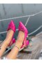 Self-Fuchsia Patent Leather Buckle 5 cm Heel Sandals - 6