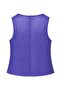 Alya Purple Perforated Genuine Leather Sleeveless Blouse - 7