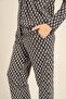 Women's Patterned Anthracite Shirt Pajama Set Ar3750-S-V1 - 6