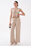 Women's Vest and Trousers Set with Front Tie Detail 260597 - - 4