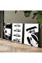 30x42 cm 3 Panel Framed Sports Car Canvas Wall Art - Gallery Wrapped Ready to Hang Cotton Canvas - 4
