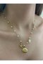 Sea Shell Steel Necklace with Pearl Detail