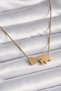 316L Steel Gold Color Elephant Heart Figured Women's Necklace