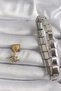 316L Steel Gold Color Hanging Zircon Stone Eye Model Nomination Charm - 2