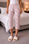 Women's 100% cotton combed relax fit capri pajama bottoms - 4