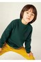 Boy's Crew Neck Textured Knitwear Sweater 2-10 Years Green - 3