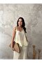 Women's Summer Tiril Tiril Wrap Double Set Shoulder Detailed Strap Blouse Pants Set - 2