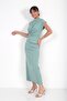 Women's Front Draped Midi Dress - 2