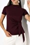 Women's Oysho Side Tie Detailed Short Sleeve Blouse - 7