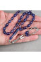 Squeeze Amber Beads Cut Alpaca Tassel 7X11Mm Prayer Beads Blue - 3
