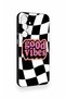 Samsung S23Fe Compatible Black Good Vibes Patterned Silicone Case - 2