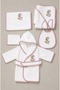 Newborn Embroidered Baby Bathrobe Set 5 Pieces Compatible with 0-2 Years Old 100% Cotton Curly Towels - Baby
