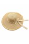Women's Wide Brim Straw Beach Hat – Summer Hat with Lace Bow Detail and Tassels - 4