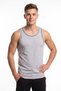 Men's 3-Piece Red Gray Baby Blue Ribbed Cotton Combed Cotton Strappy T-Shirt - 4
