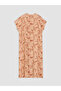Lcw Grace Beige Collar Patterned Dress - 6