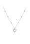 316L Stainless Steel White Heart Bead Detailed Elegant Women's Necklace Gift - 3