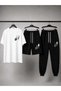T-Shirt Sweatpants Shorts 3-Piece Combination Thin Summer Finger Printed Women's / Men's Unisex Model