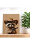 30x40 cm Gallery Wrapped Canvas Wall Art | Cowboy Raccoon You Just Your Last | Funny Western Animal Painting | Rustic Wall Decor | Ready to Hang - 2