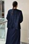 Crystal Stone Detailed Beaded Embroidered Evening Dress Double Set - 4