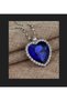 Moniku Titanic Heart of the Ocean Crystal Costume Necklace Women's Jewelry Gift (Blue), Metal, Crystal - 2