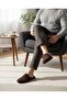 Men's Suede Slippers Brown Home Office Guest Dowry Groom - 3