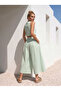 Green and White Striped Kali Pants Skirt and Crop Blouse Set - 5