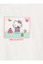 Vizyon New Season White Crew Neck Printed Girls' T-Shirt - 4