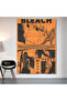 Bleach Ichigo Kurosaki Manga Wall Cloth Wall Tapestry First Quality Satin Fabric Poster