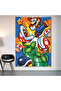 Super Mario Wall Covering Wall Tapestry First Quality Satin Fabric Poster